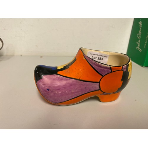 283 - Art Deco Clarice Cliff Bizarre Newport Pottery clog (with some age related wear to the paint)