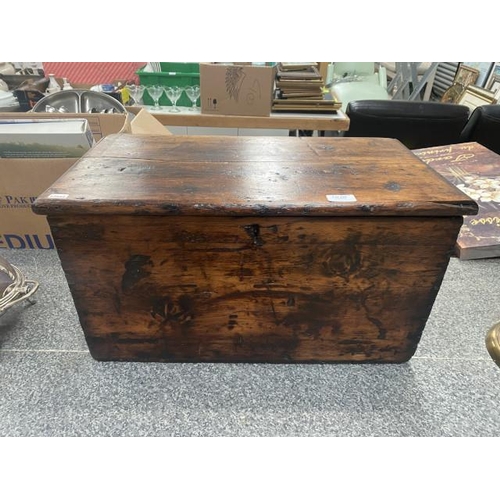 236 - Antique stained pine work box (61W 34H 32D cm)