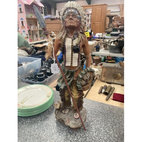 244 - Native American Indian figurine (54h cm)