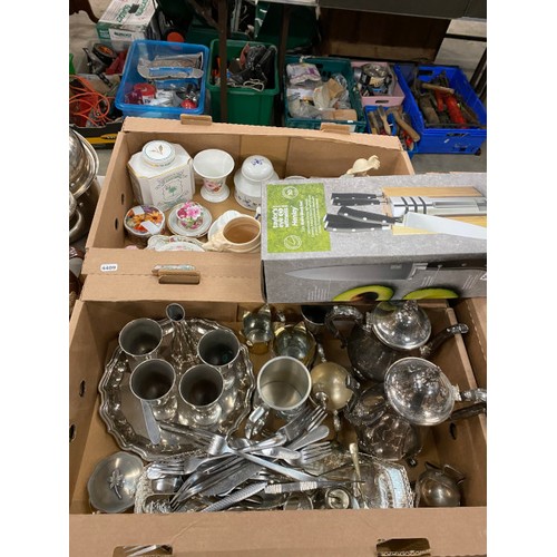 545 - Assorted collectables inc. decanters, glassware, plated ware, Aynsley, Royal Worcester etc