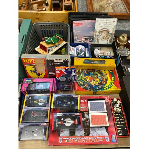 551 - 2 Boxes of good collectables inc. Pierre Fabre cased pens, boxed teaspoons, oriental figures, Waddin... 