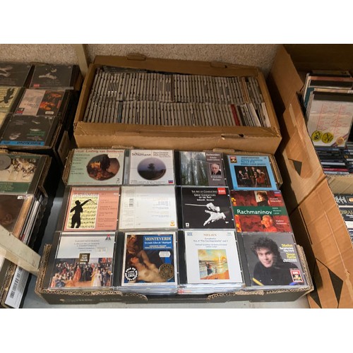 512 - Assorted mainly classical operatic CDs & box of LPs inc. Neville Marriner, Beethoven, Handel etc