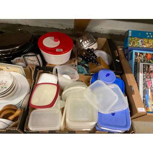 494 - Large quantity of kitchenalia inc. storage boxes, saucepans etc