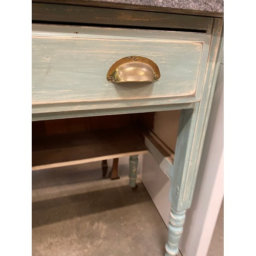 106 - Marble top wash stand (77H 107W 49D cm)