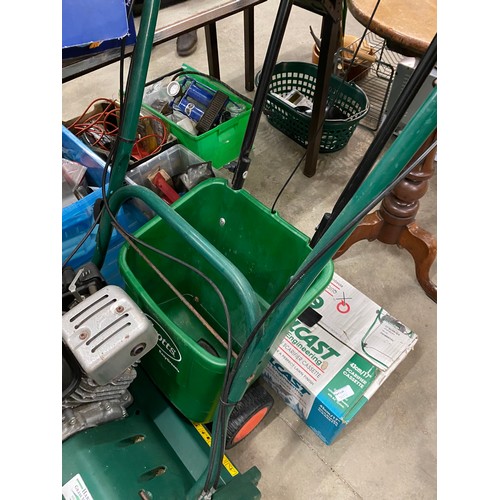 202 - Qualcast scarifier & cassette & Suffolk Punch 17SK cylinder petrol mower