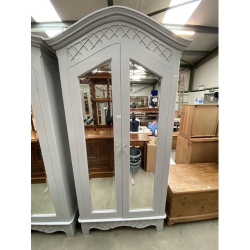 119 - Painted pine French armoire (228H 111W 63D cm)