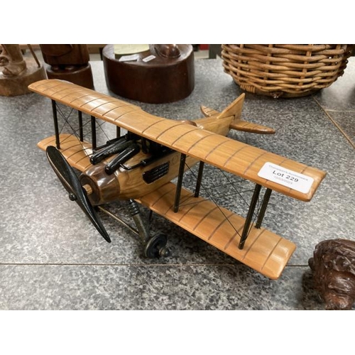 229 - Wooden model airplane