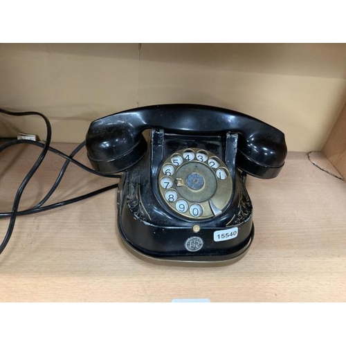 239 - Antique German brass dial telephone