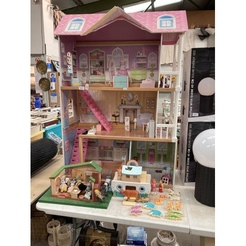 449 - Early Learning Centre dolls house & accessories, Sylvanian Families, Noahs Ark with animals