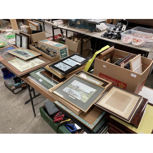 469 - Quantity of assorted framed pictures, prints, picture frames inc. Richmond Castle, Methodist Confere... 