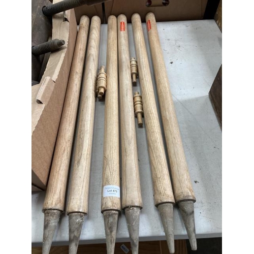 479 - 6 Gray-Nicolls cricket stumps & 2 bails