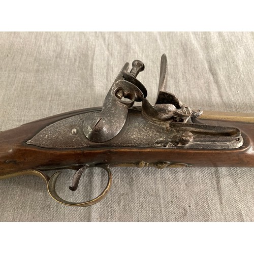 210 - Grice of London Flintlock Blunderbuss muzzleloader (overall length 30.5 inches) & British bayonet by... 