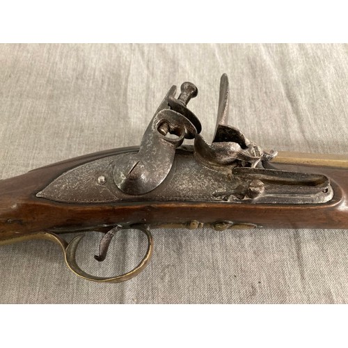 210 - Grice of London Flintlock Blunderbuss muzzleloader (overall length 30.5 inches) & British bayonet by... 