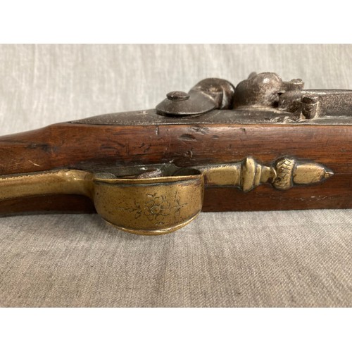 210 - Grice of London Flintlock Blunderbuss muzzleloader (overall length 30.5 inches) & British bayonet by... 