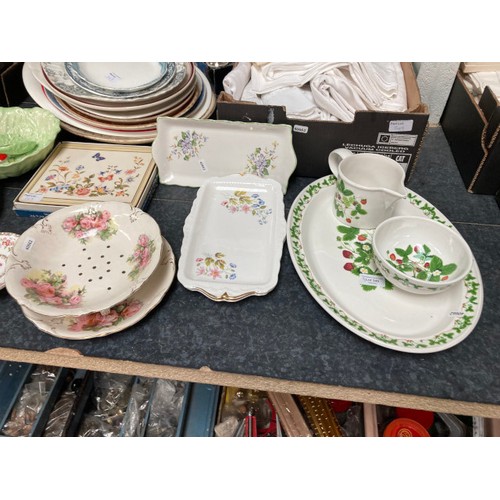 349 - Collection of mixed glassware & pottery inc. 3 pieces of Portmeirion Summer Strawberries, Carlton wa... 