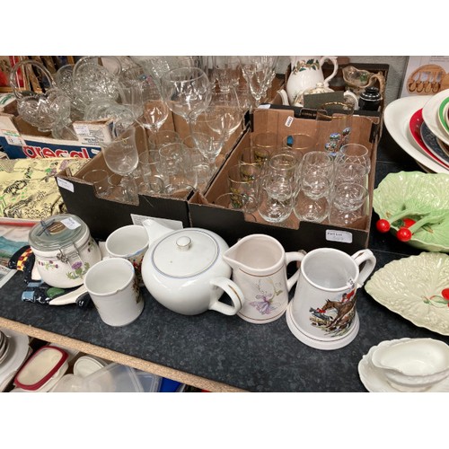 349 - Collection of mixed glassware & pottery inc. 3 pieces of Portmeirion Summer Strawberries, Carlton wa... 