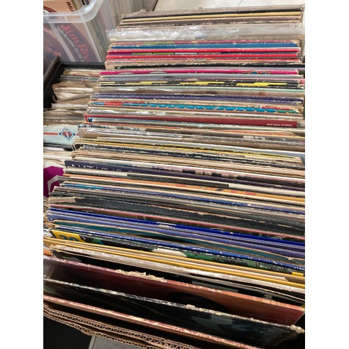 454 - 2 Boxes of LPs inc. Billy Idol, Duran Duran, ABBA & box of singles inc. Eddy Grant, Ray Charles & Ke... 