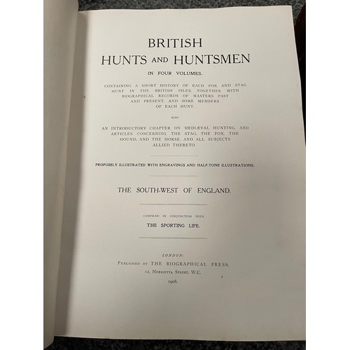 216 - 4 British hunts & huntsman in 4 volumes published by The Biographical Press (The South-West of Engla... 