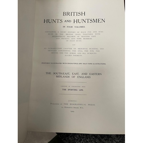 216 - 4 British hunts & huntsman in 4 volumes published by The Biographical Press (The South-West of Engla... 