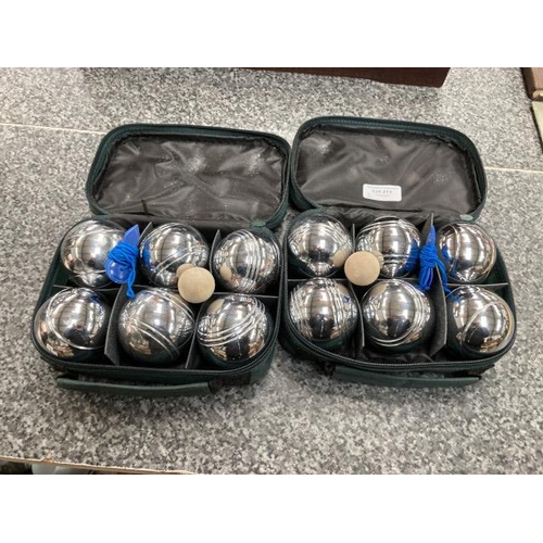 211 - 2 Cased sets of boules