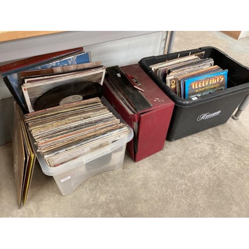 422 - 3 Boxes of assorted LPs inc. The Carpenters, The Beatles, Queen, Status Quo, Shaking Stevens etc