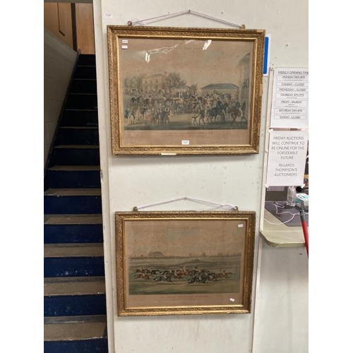 424 - 2 Gilt framed coloured engravings, 