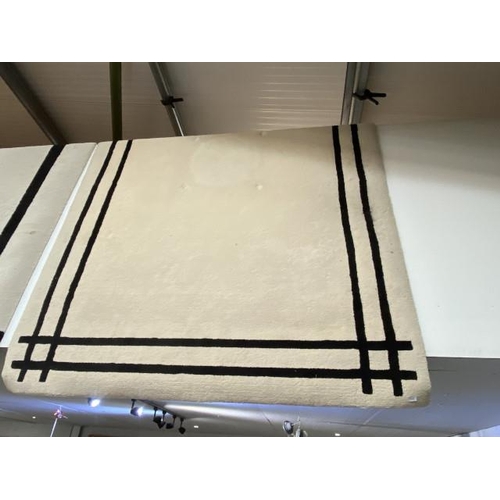 44 - Spanish Alfombra cream & black rug (200x300cm)