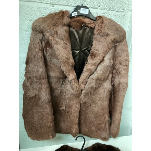 331 - 3 Ladies fur coats (no sizes) (1 in need of some repair)