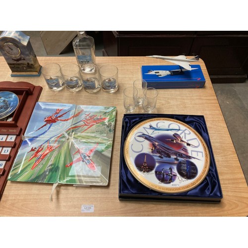 346 - Collection of Concorde, British Airways & RAF memorabilia inc. limited edition porcelain plaque 440/... 