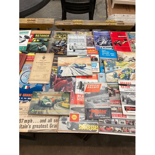 401 - Good selection of mainly 1950s & 1960s  automobile programmes inc. Brands Hatch, Crystal Palace, Goo... 