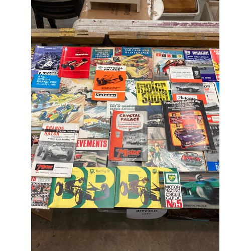 401 - Good selection of mainly 1950s & 1960s  automobile programmes inc. Brands Hatch, Crystal Palace, Goo... 