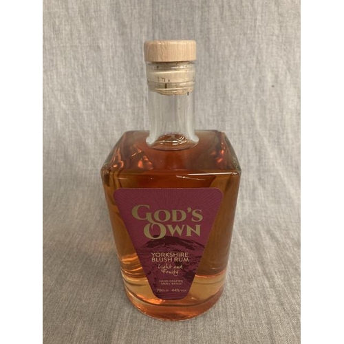 292 - Boxed bottle of God's Own Yorkshire blush rum 70cl