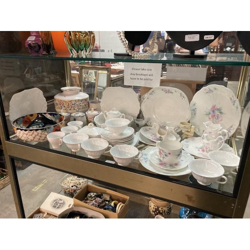 374 - Collection of china including 26 pieces of white Shelley china, 5 pieces of Poole, 9 pieces of Aynsl... 