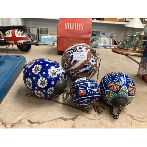 392 - 4 Moroccan inspired baubles