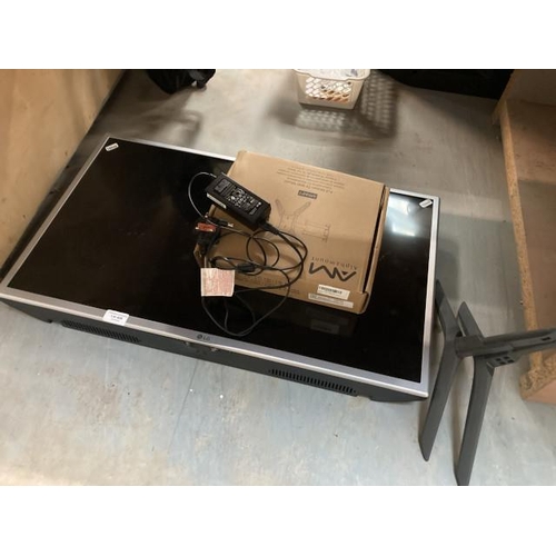 408 - LG 32LH570U TV with mains lead and wall bracket no remote