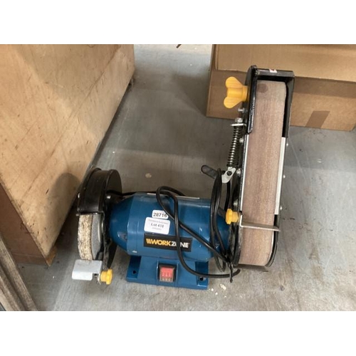 418 - Work Zone bench grinder & belt sander (MD150/50/ 95057)