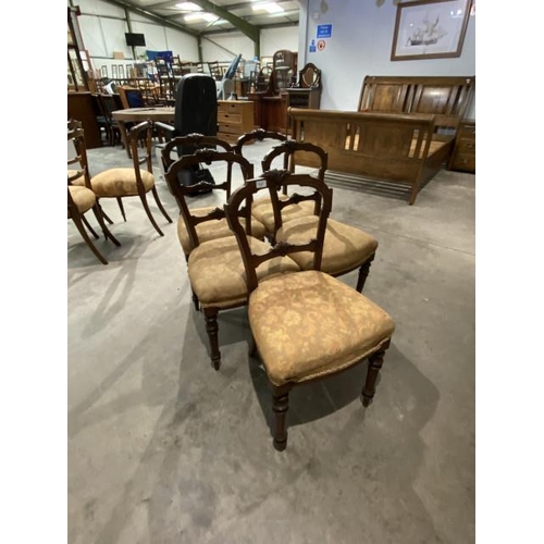 65 - 5 Victorian mahogany dining chairs