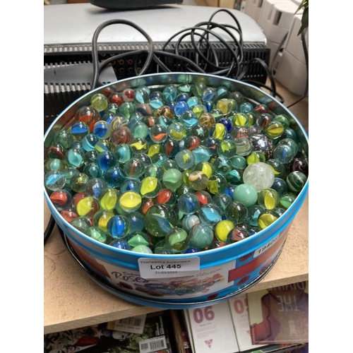 445 - Tin of marbles