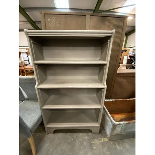 90 - Painted pine bookcase 129H 87W 28D