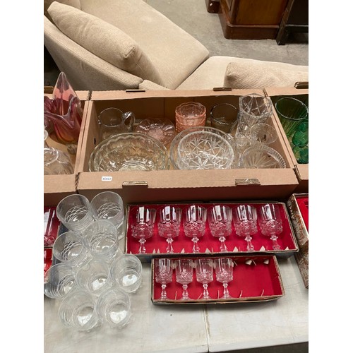 500 - 8 boxes glassware incl. Crystal d'Arques 