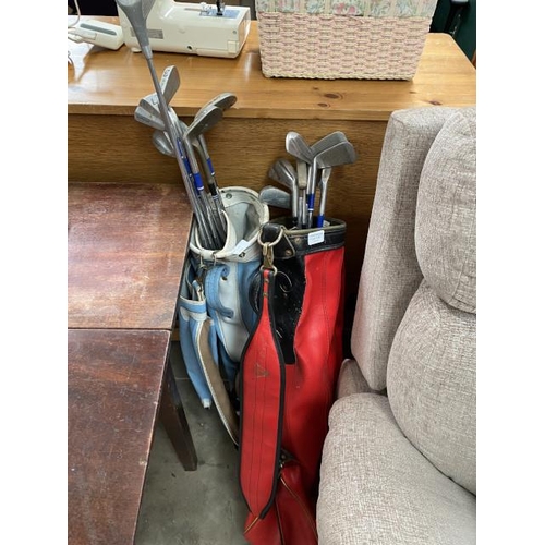 135 - 2 golf bags and clubs inc. St Andrews and Power Plus