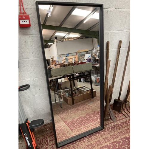 508 - Black framed dressing mirror (150 x 66 cm)