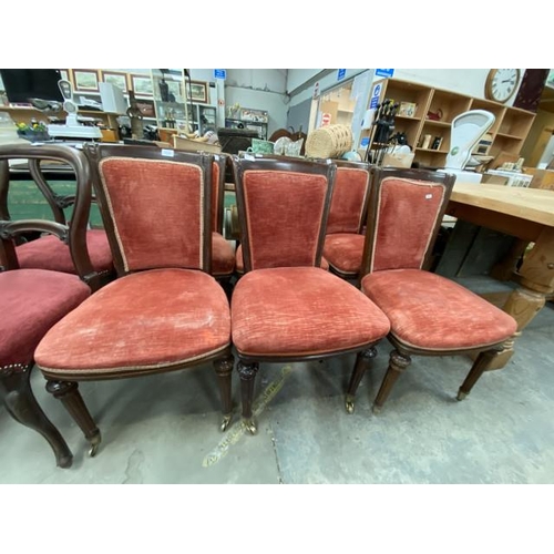 182 - 6 Victorian style dining chairs 48W