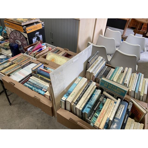 545 - 5 boxes of books Inc. Enid Blyton, Agatha Christie, biographies, gardening, histories, , Fellowes sh... 