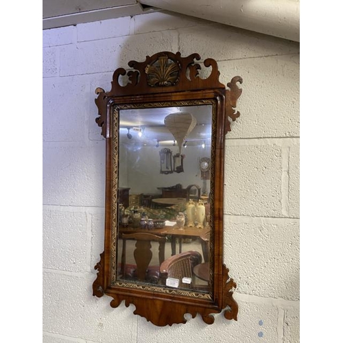 62 - Georgian mahogany Ho Ho mirror 86 x 49cm