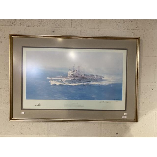 77 - Ark Royal framed Ltd Edition print by David Shepherd 