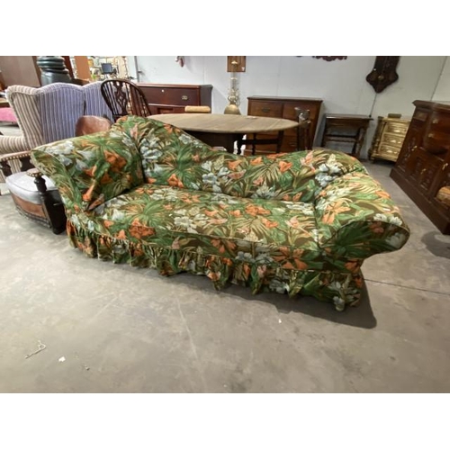 92 - Victorian chaise longue with loose fitting cover 