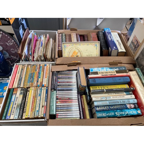 545 - 5 boxes of books Inc. Enid Blyton, Agatha Christie, biographies, gardening, histories, , Fellowes sh... 