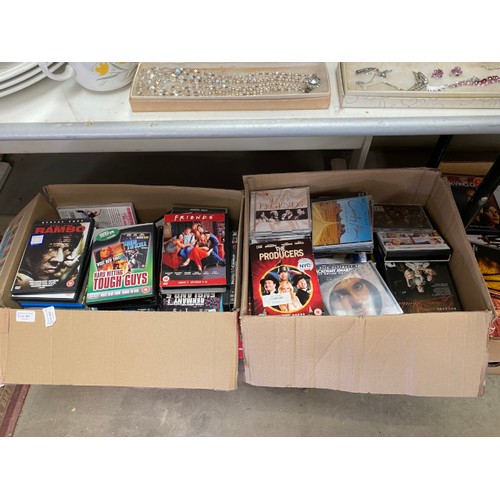 561 - 13 boxes & 1 bag of DVD'S & CD's