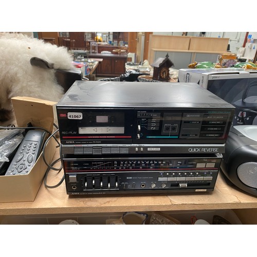 493 - AIWA SX-F20, FX-R20, RX-20, LX-20 music system with speakers & boxed Groove CD player